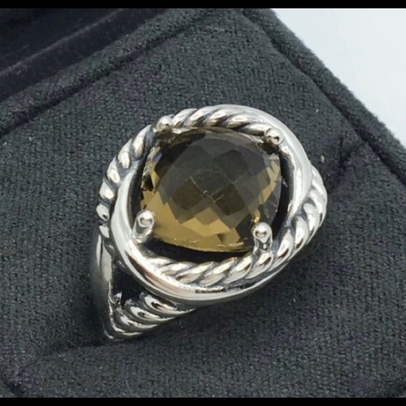 David Yurman Jewelry - 🌼DAVID YURMAN Sterling Silver Smoky Topaz Infinity Ring Size 6